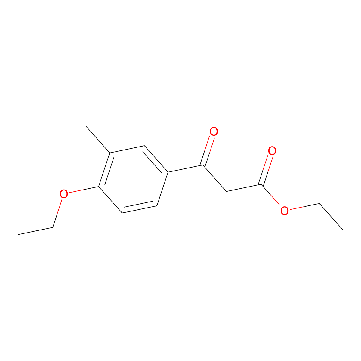3-(4-Ethoxy-3-methyl-phenyl)-3-oxo-propionic acid ethyl ester molecular structure, CAS 1403565-45-6