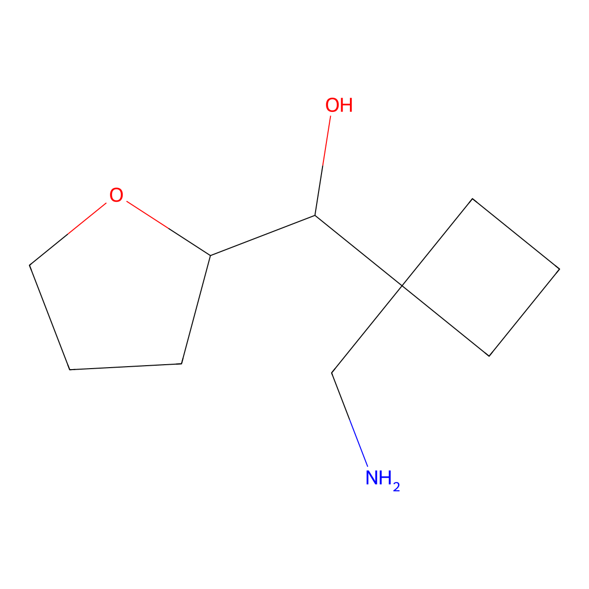 [1-(Aminomethyl)cyclobutyl](oxolan-2-yl)methanol molecular structure, CAS 1403565-70-7