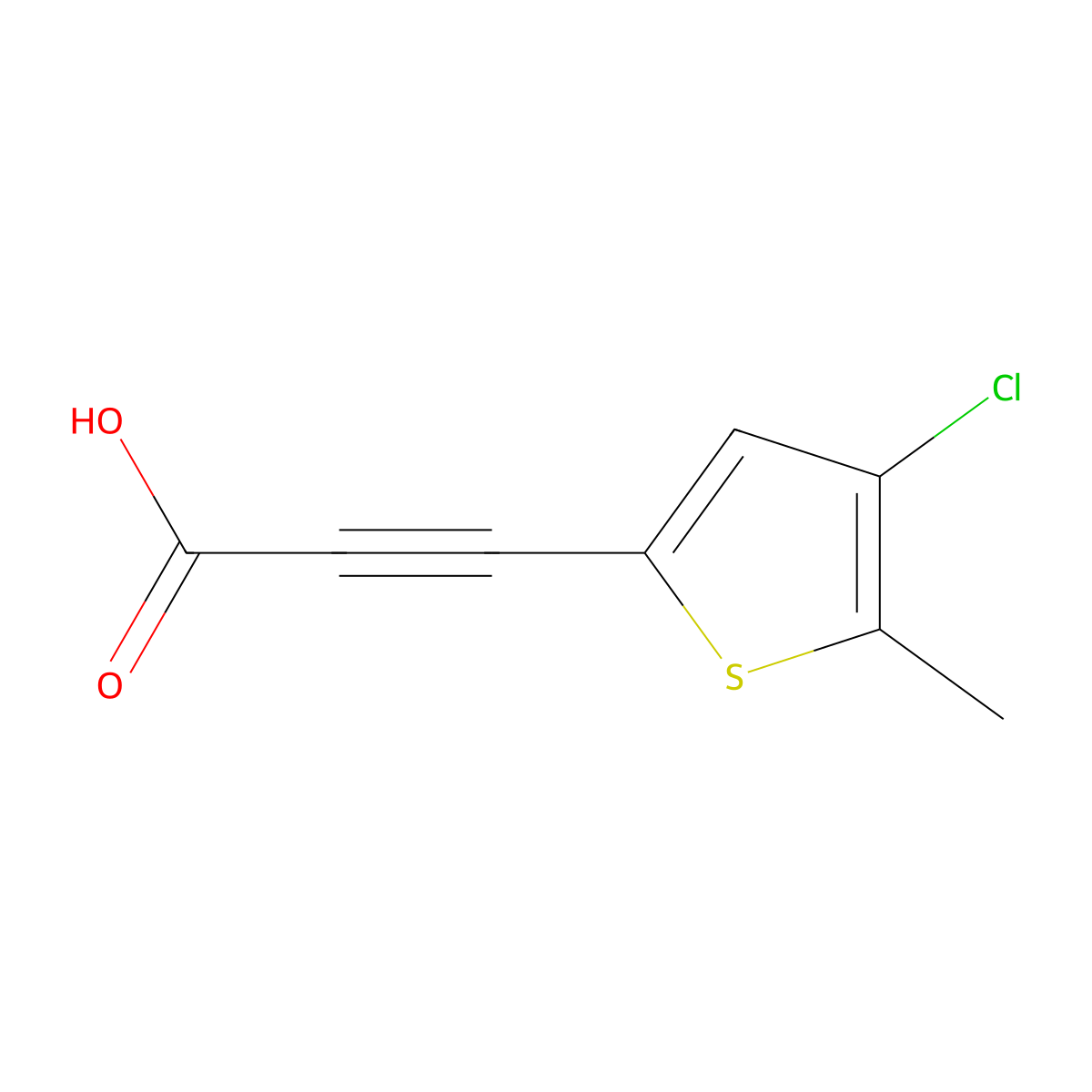 3-(4-Chloro-5-methylthiophen-2-yl)propiolic acid molecular structure, CAS 1403565-71-8