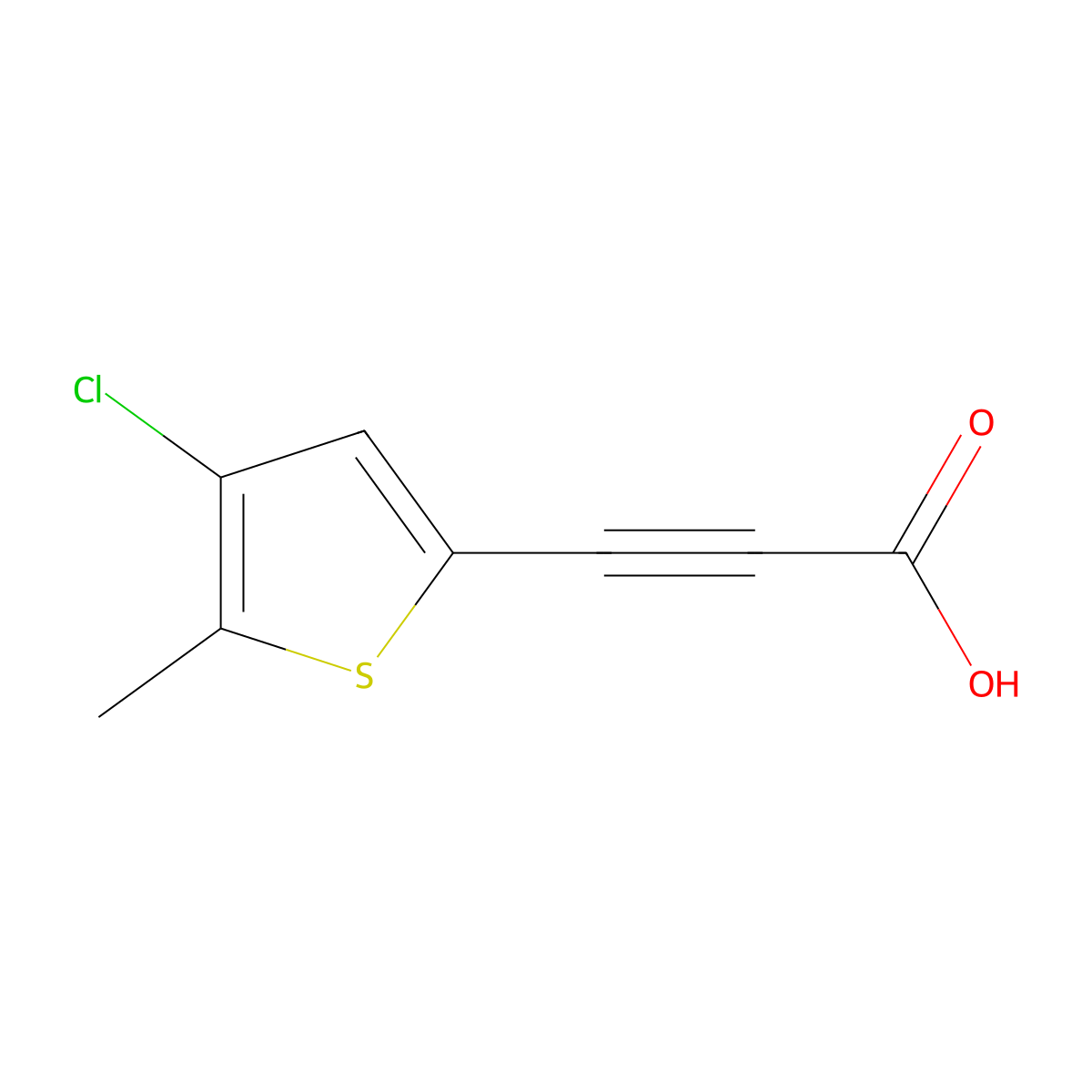 3-(4-Chloro-5-methylthiophen-2-yl)propiolic acid molecular structure, CAS 1403565-71-8