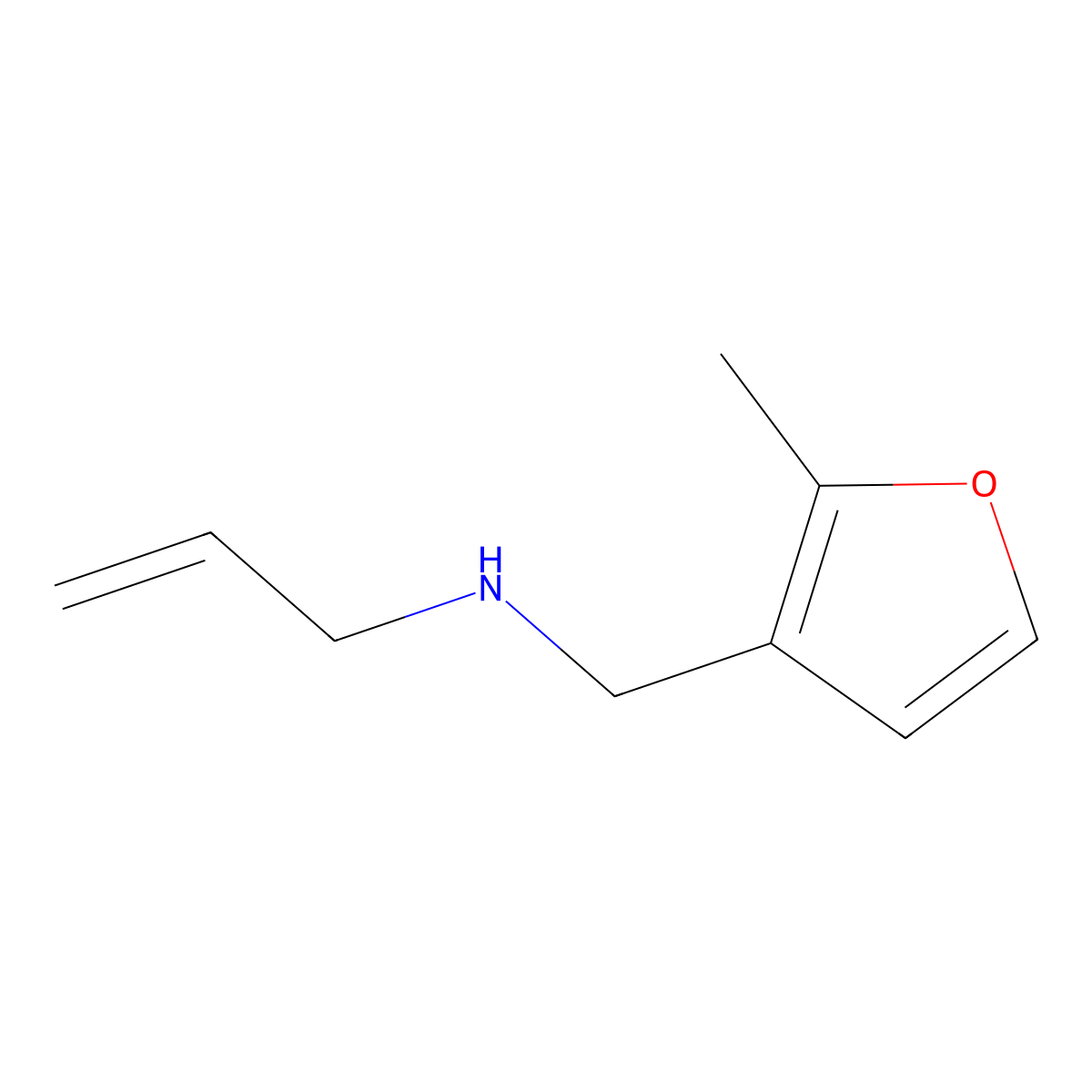 N-((2-Methylfuran-3-yl)methyl)prop-2-en-1-amine molecular structure, CAS 1403565-77-4