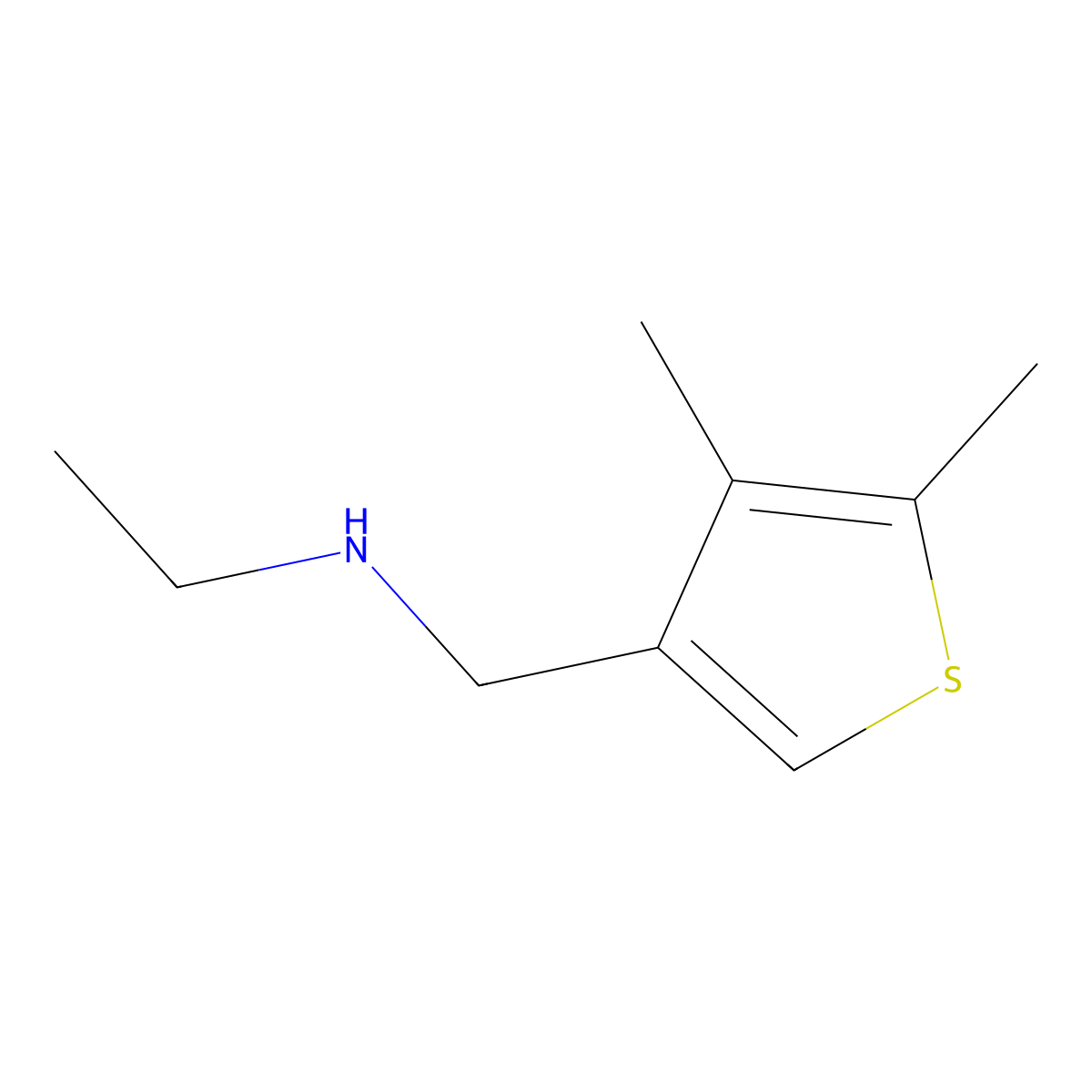 (4,5-Dimethyl-thiophen-3-ylmethyl)-ethyl-amine molecular structure, CAS 1403565-88-7