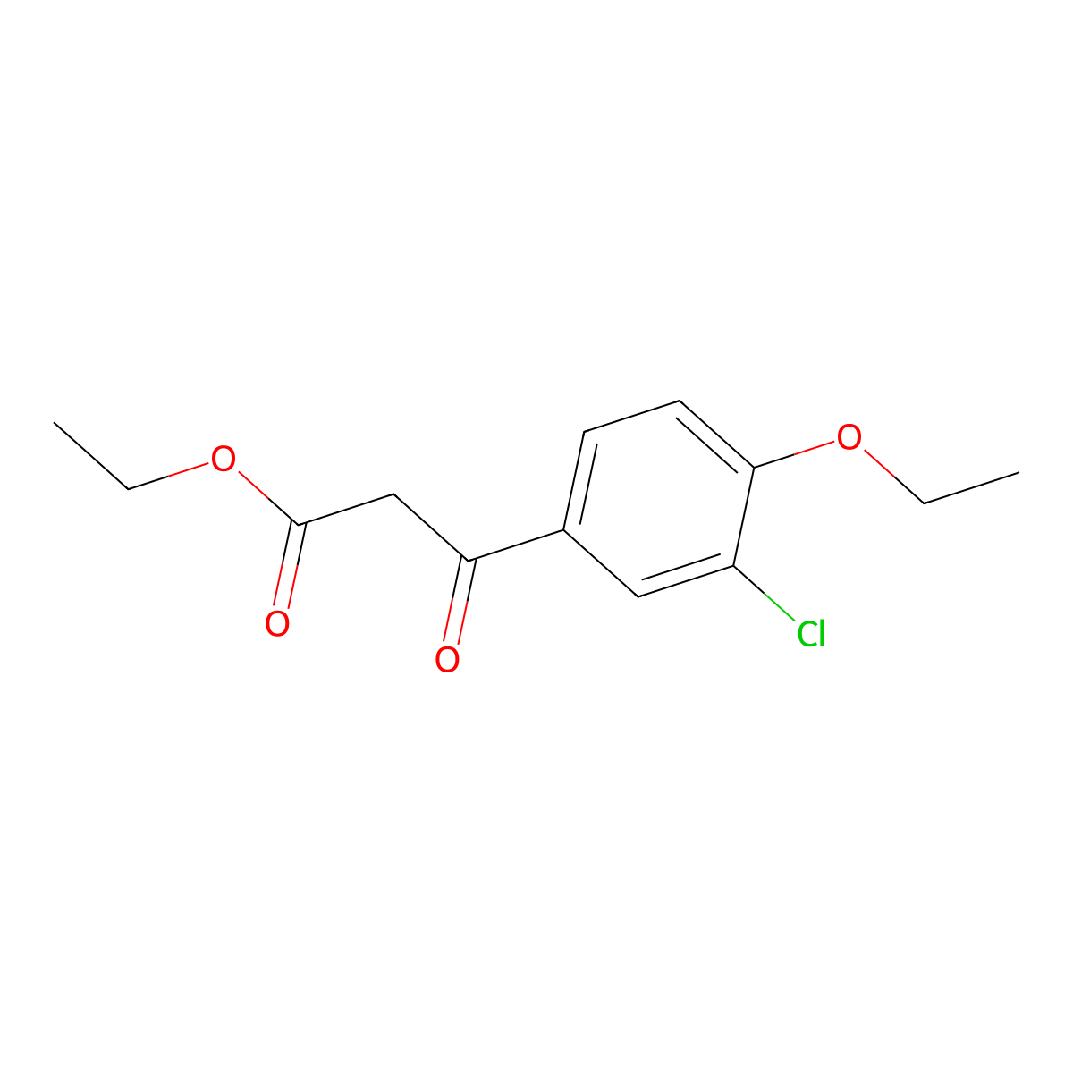 Ethyl 3-(3-chloro-4-ethoxyphenyl)-3-oxopropanoate molecular structure, CAS 1403565-89-8