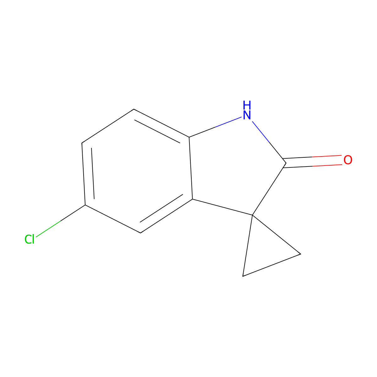 5'-Chlorospiro[cyclopropane-1,3'-indolin]-2'-one molecular structure, CAS 1403566-81-3