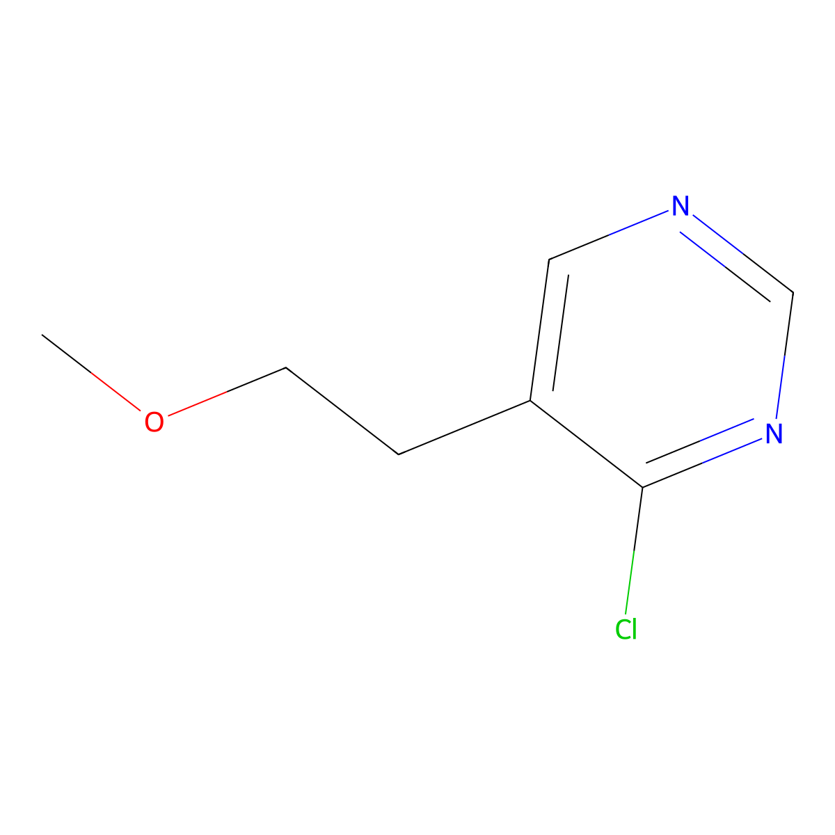 4-Chloro-5-(2-methoxyethyl)pyrimidine molecular structure, CAS 1403567-25-8