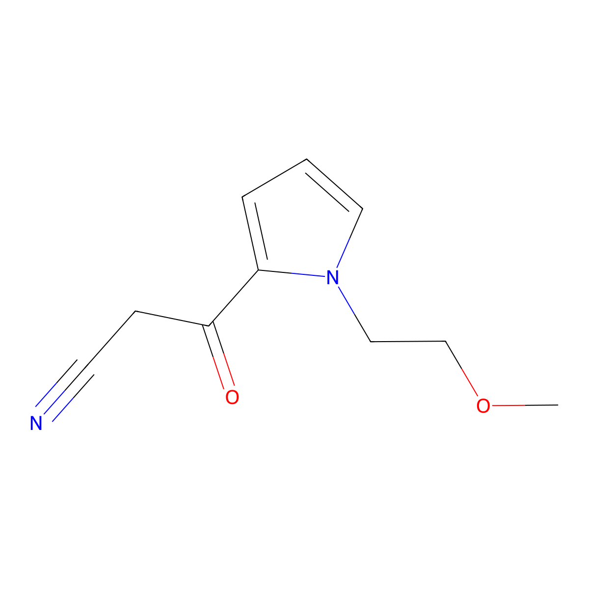 3-(1-(2-Methoxyethyl)-1H-pyrrol-2-yl)-3-oxopropanenitrile molecular structure, CAS 1403567-30-5