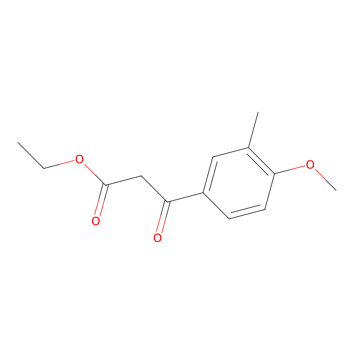 Ethyl 3-(4-methoxy-3-methylphenyl)-3-oxopropanoate molecular structure, CAS 1403567-34-9