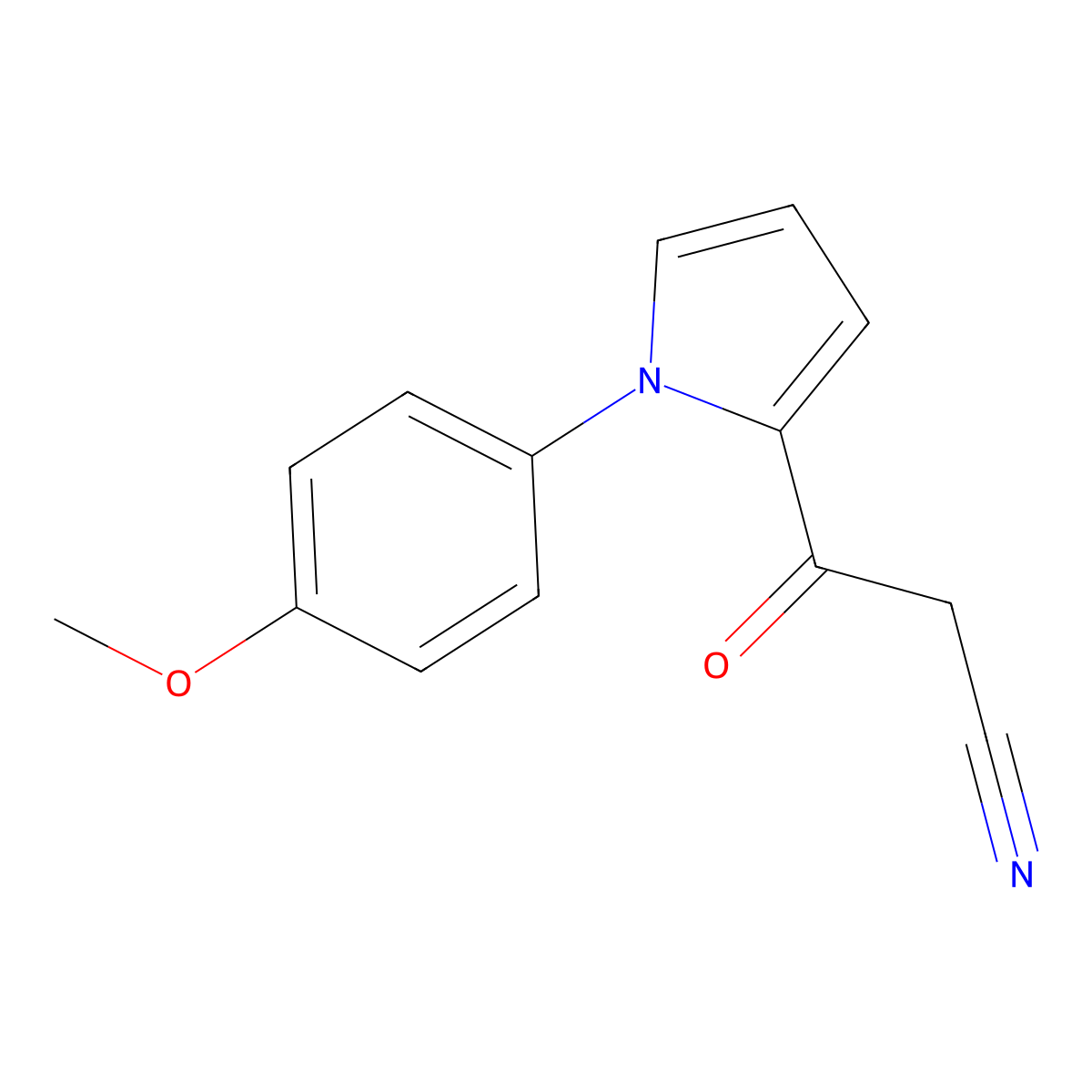 3-(1-(4-Methoxyphenyl)-1H-pyrrol-2-yl)-3-oxopropanenitrile molecular structure, CAS 1403567-53-2