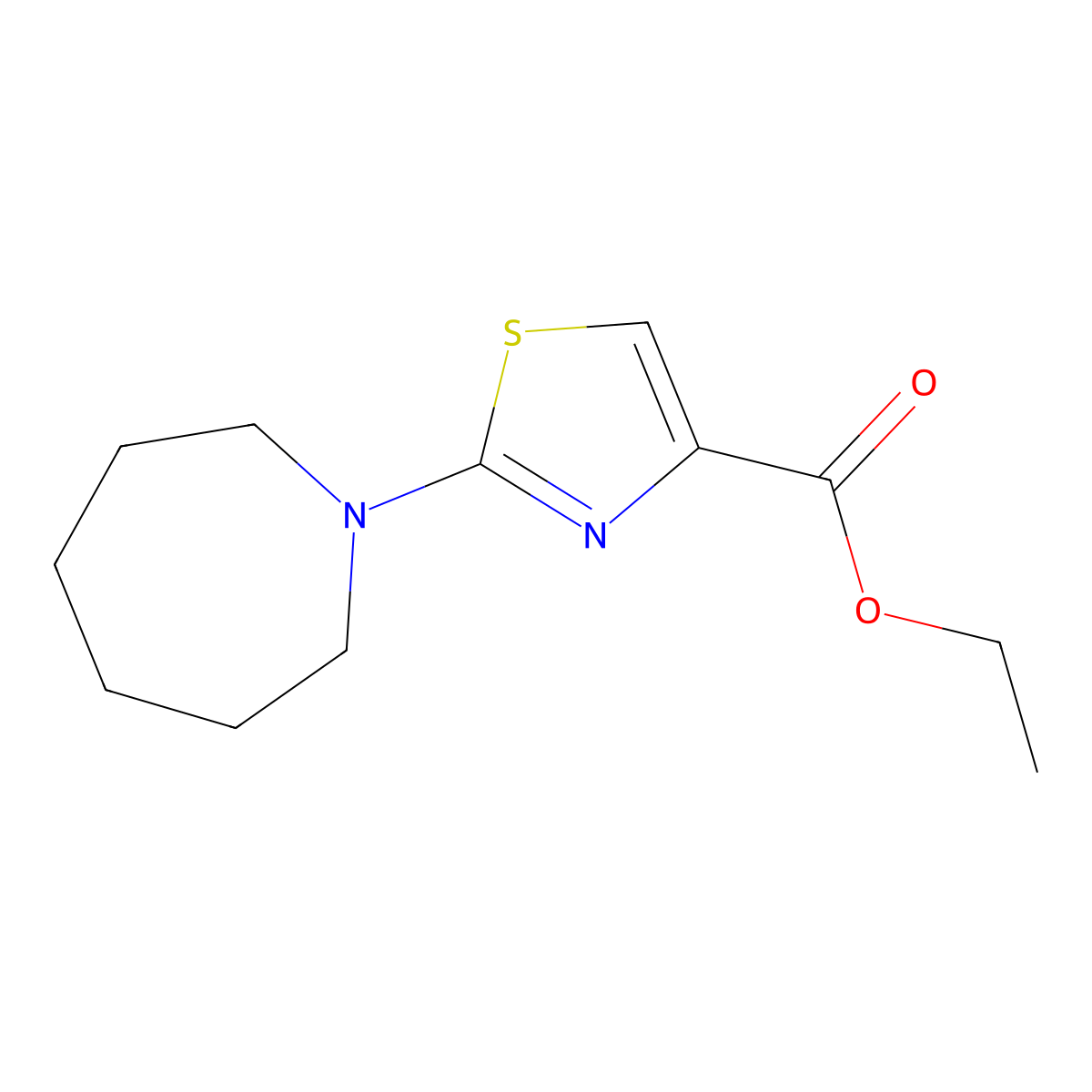 Ethyl 2-(azepan-1-yl)thiazole-4-carboxylate molecular structure, CAS 1403567-56-5