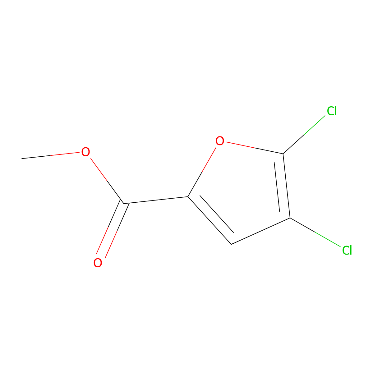 Methyl 4,5-dichlorofuran-2-carboxylate molecular structure, CAS 1403567-85-0