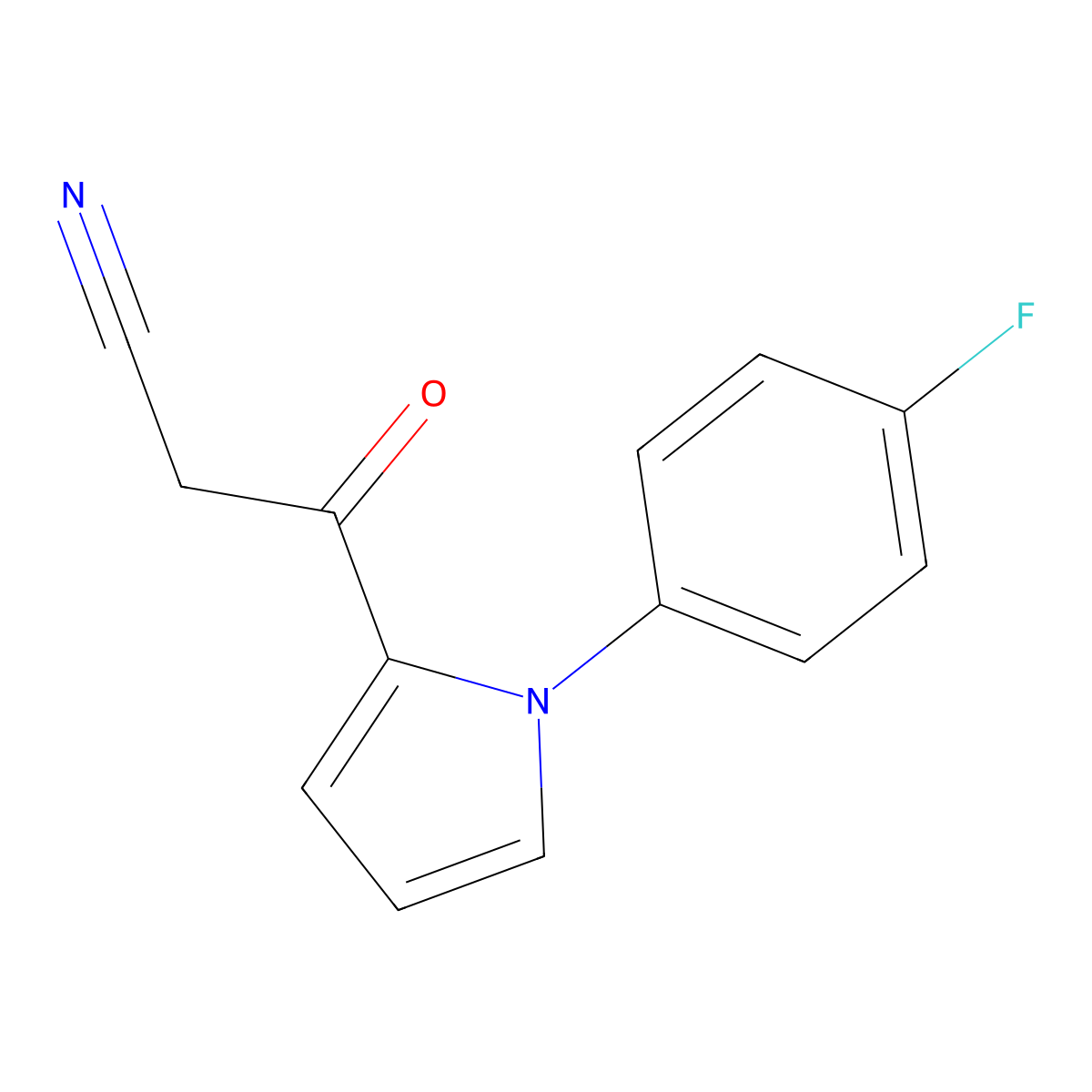 3-(1-(4-Fluorophenyl)-1H-pyrrol-2-yl)-3-oxopropanenitrile molecular structure, CAS 1403568-08-0