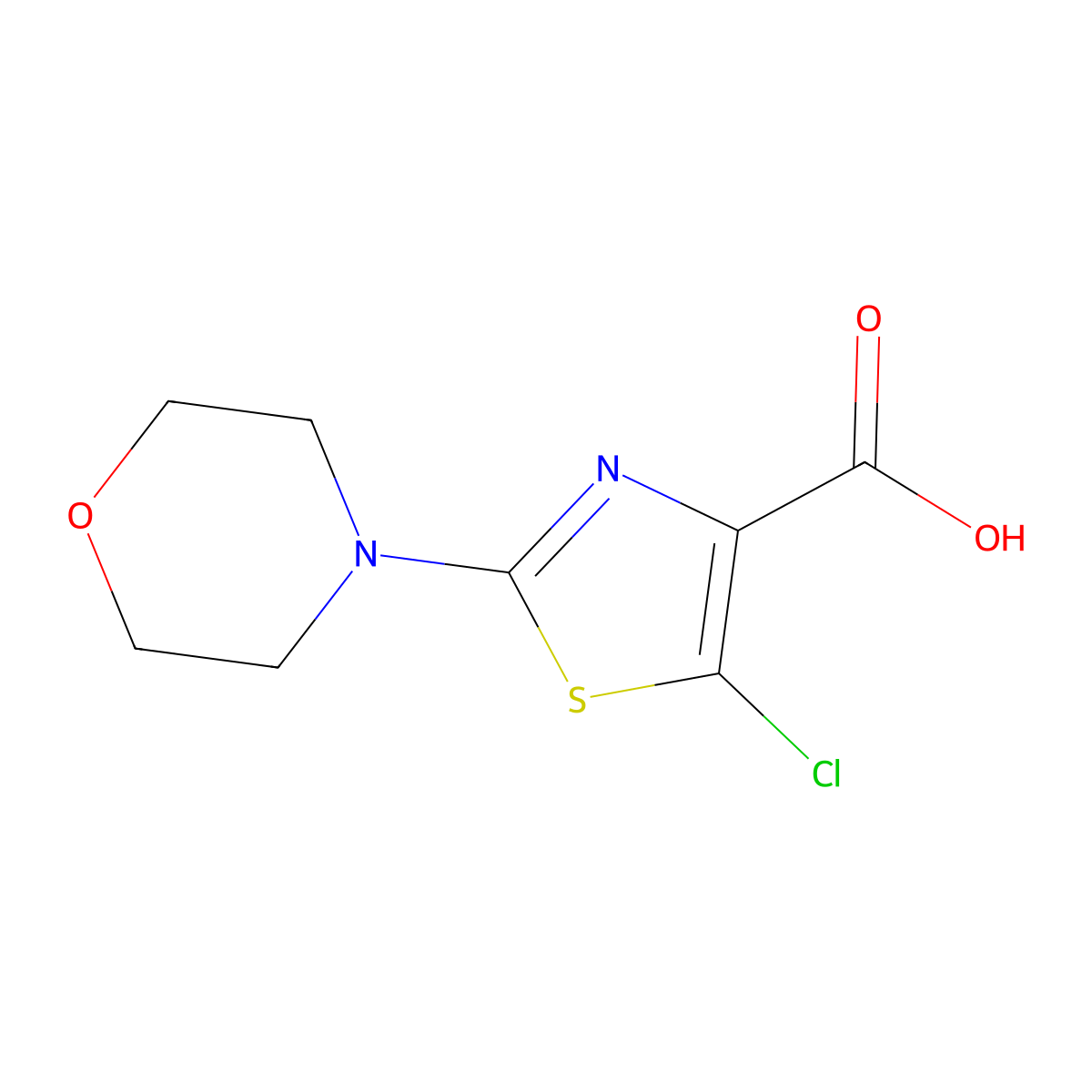 5-Chloro-2-morpholinothiazole-4-carboxylic acid molecular structure, CAS 1403568-17-1