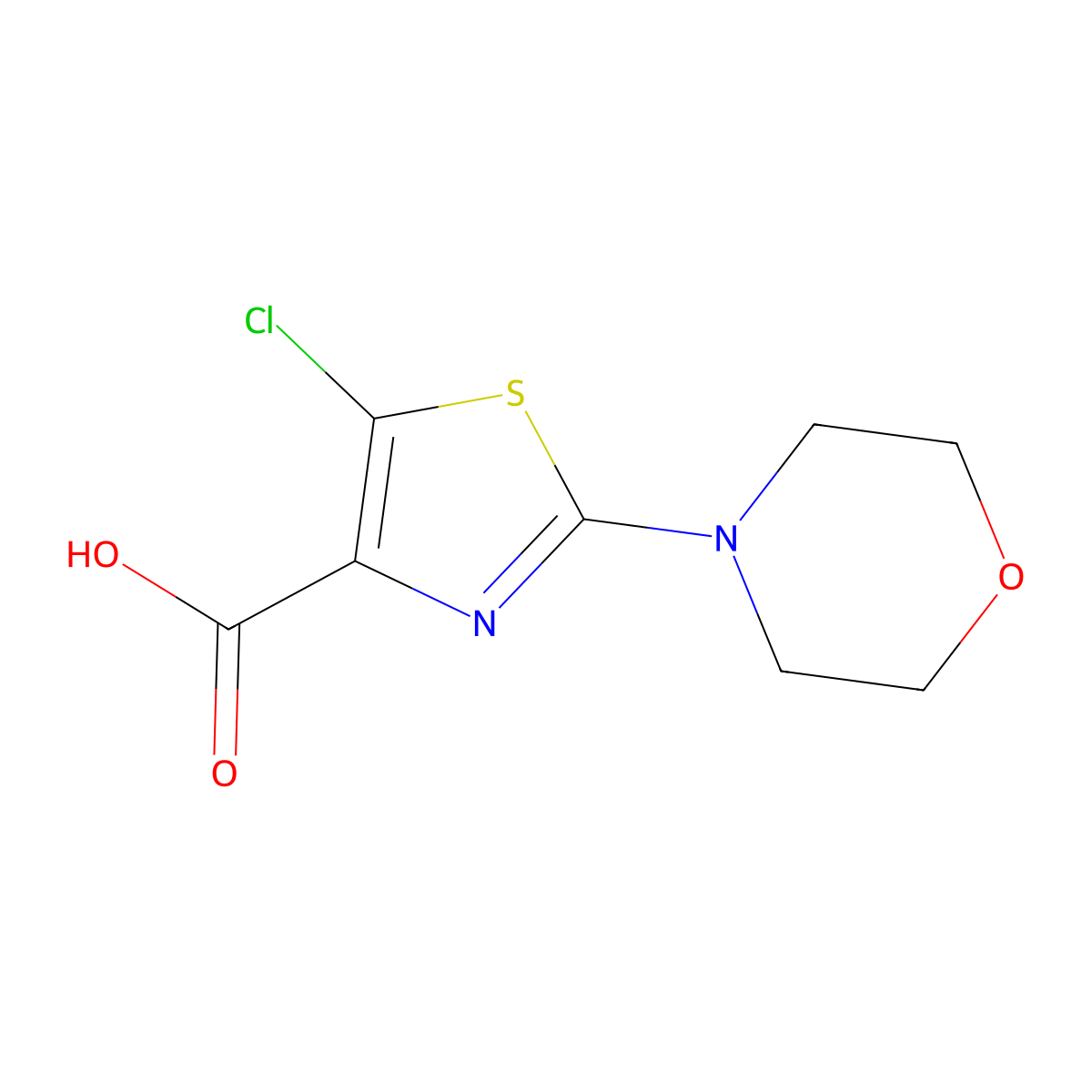 5-Chloro-2-morpholinothiazole-4-carboxylic acid molecular structure, CAS 1403568-17-1