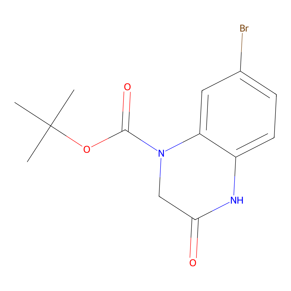 tert-Butyl 7-bromo-3-oxo-3,4-dihydroquinoxaline-1(2H)-carboxylate molecular structure, CAS 1403568-20-6