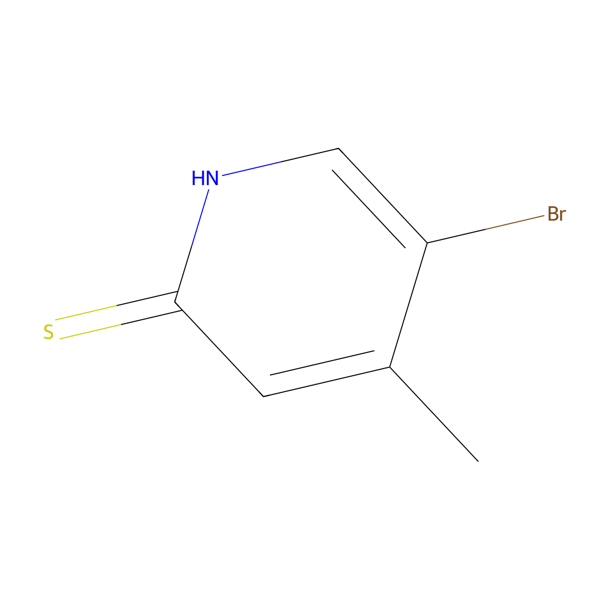 5-Bromo-4-methylpyridine-2-thiol molecular structure, CAS 1403579-62-3