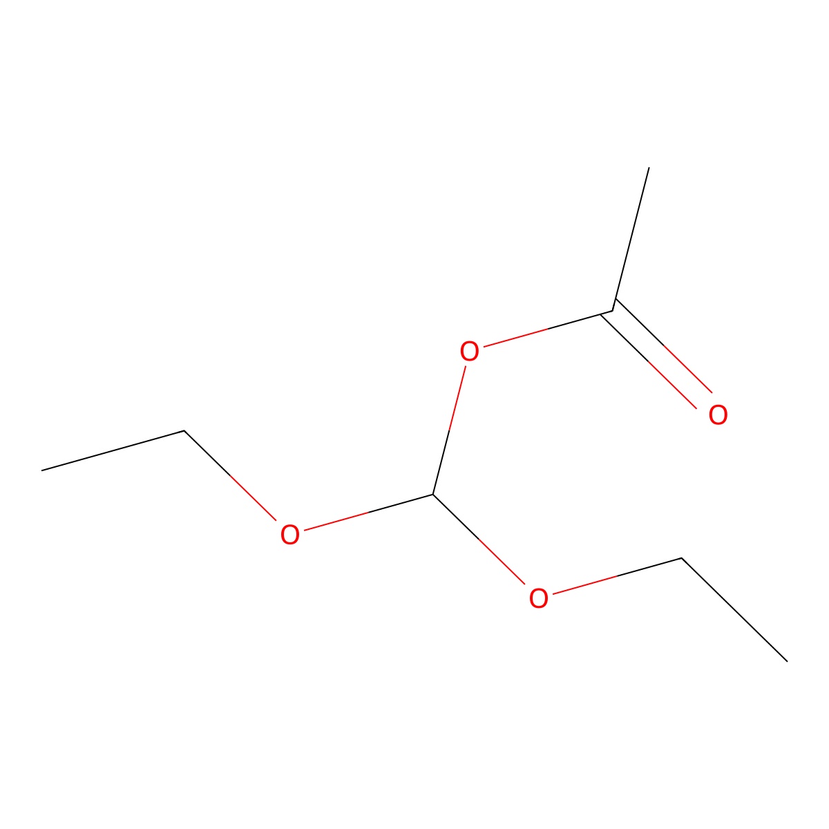 Methanol, 1,1-diethoxy-, 1-acetate molecular structure, CAS 14036-06-7