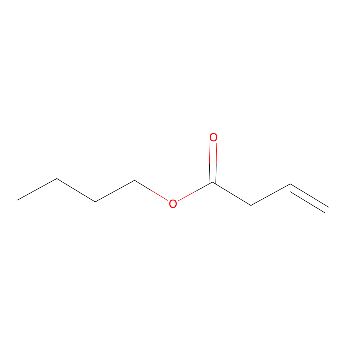 3-Butenoic acid, butyl ester molecular structure, CAS 14036-56-7