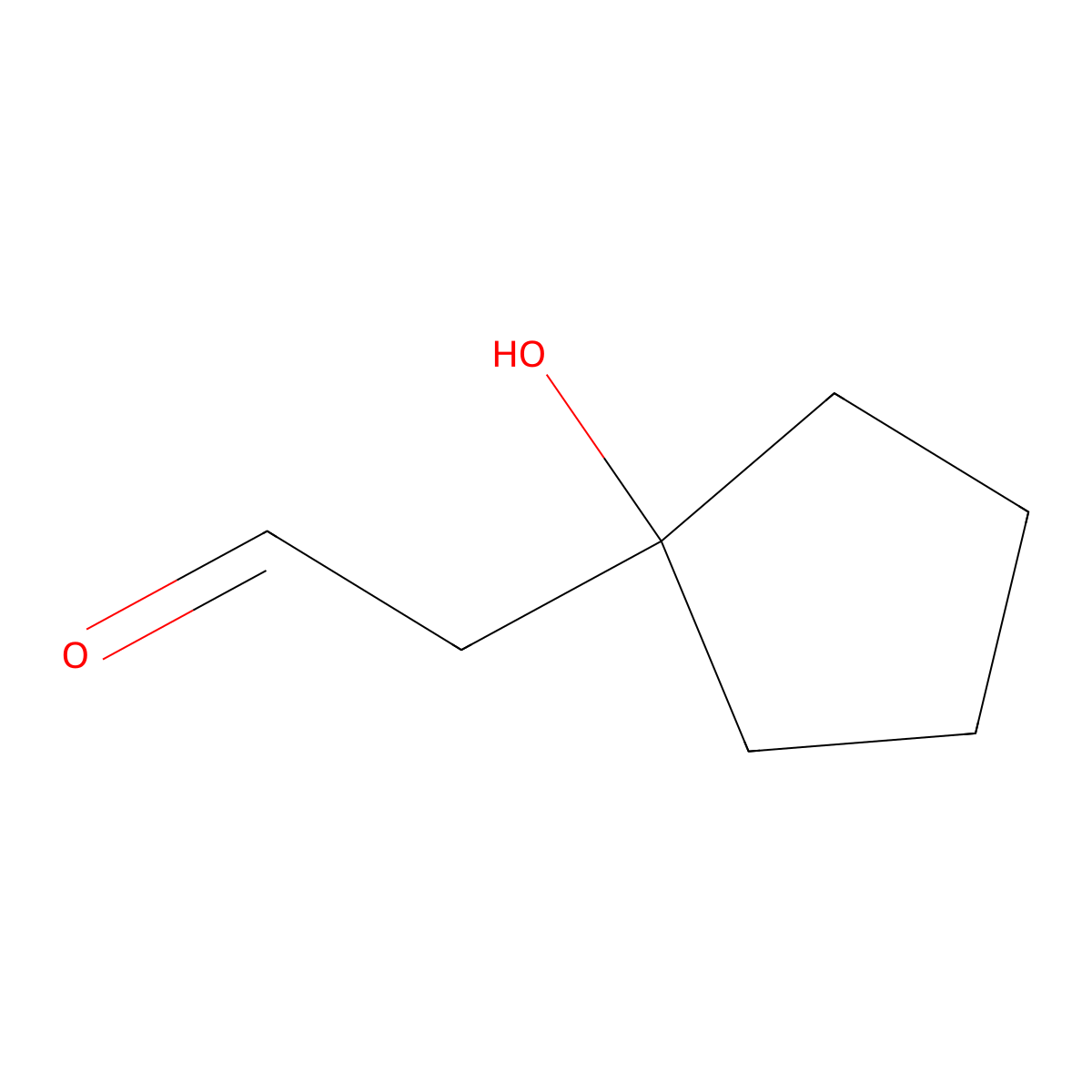 2-(1-Hydroxycyclopentyl)acetaldehyde molecular structure, CAS 140361-20-2