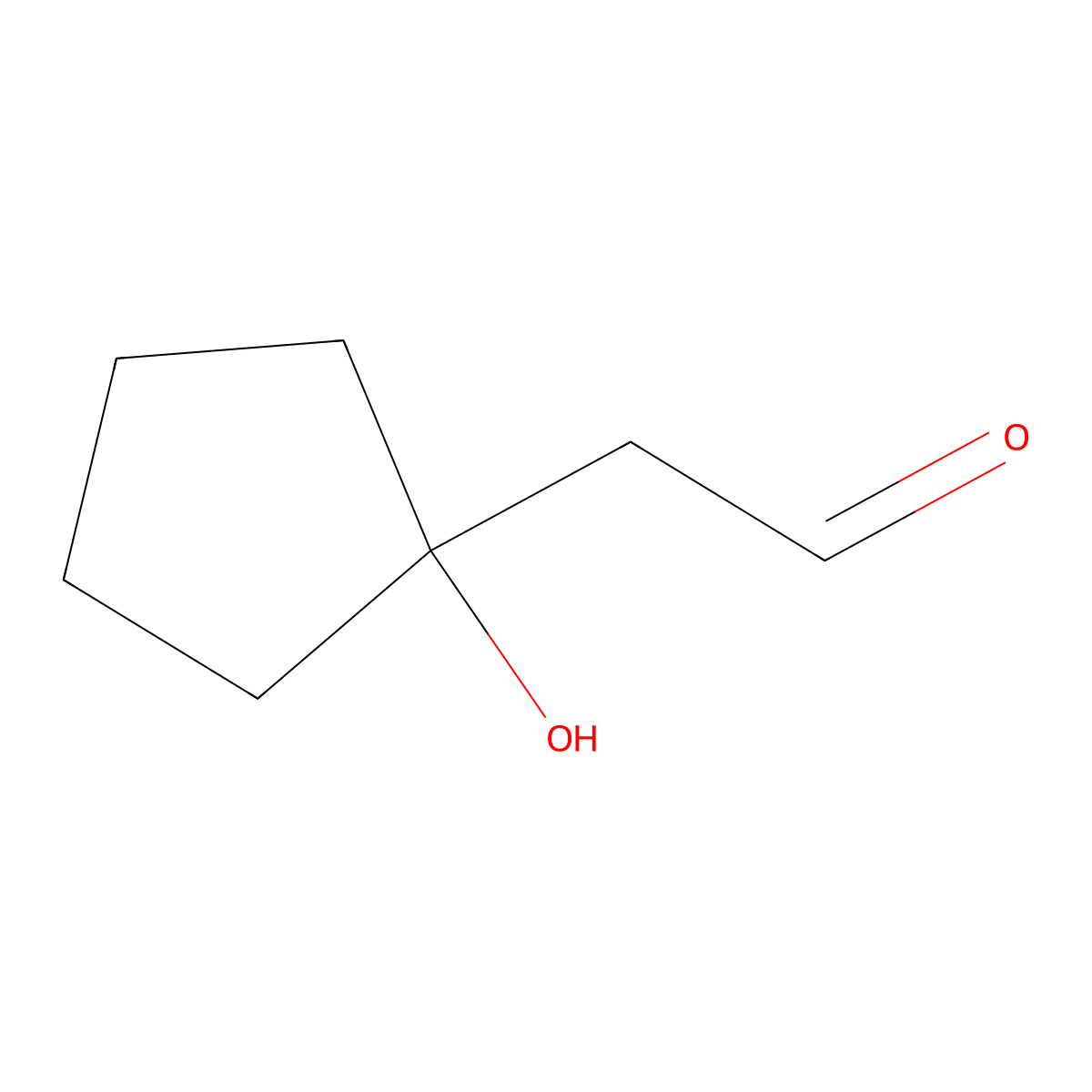2-(1-Hydroxycyclopentyl)acetaldehyde molecular structure, CAS 140361-20-2