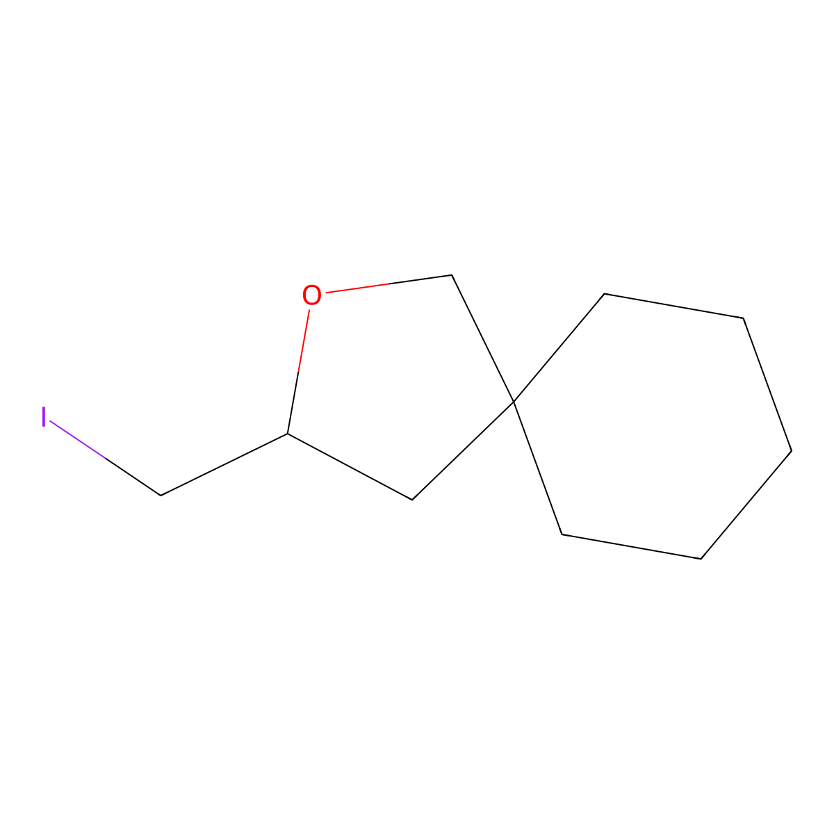 3-(Iodomethyl)-2-oxaspiro[4.5]decane molecular structure, CAS 1403649-40-0