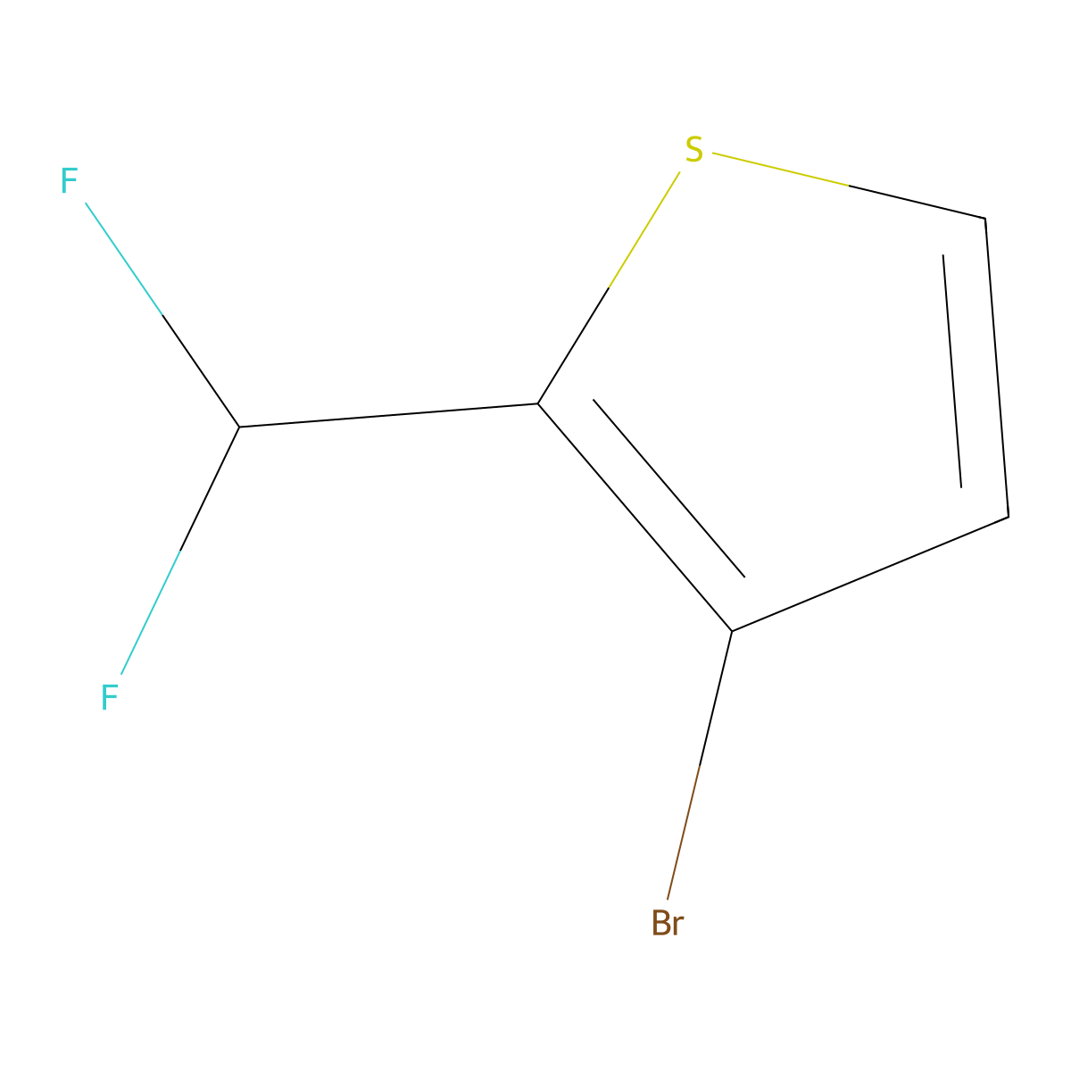 3-Bromo-2-(difluoromethyl)thiophene molecular structure, CAS 1403667-53-7