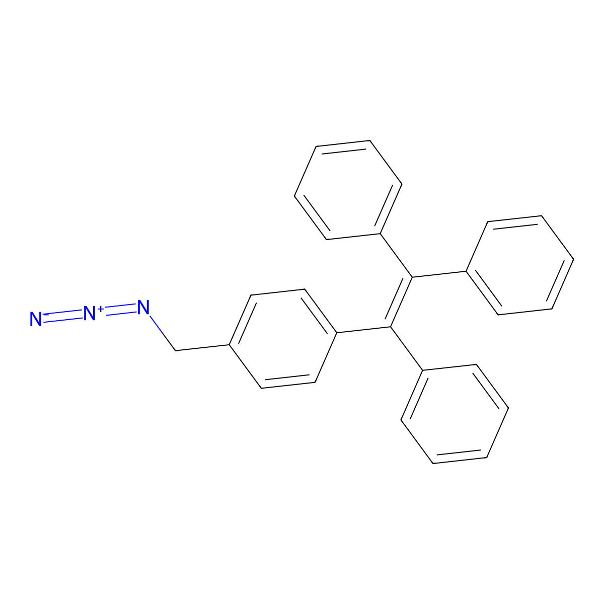 (2-(4-(Azidomethyl)phenyl)ethene-1,1,2-triyl)tribenzene molecular structure, CAS 1403677-99-5