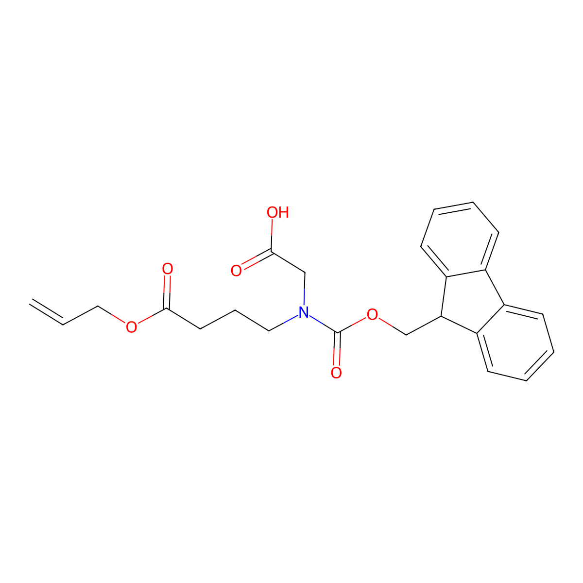 N-Fmoc-N-[4-(allyloxy)-4-oxobutyl]glycine molecular structure, CAS 1403683-46-4
