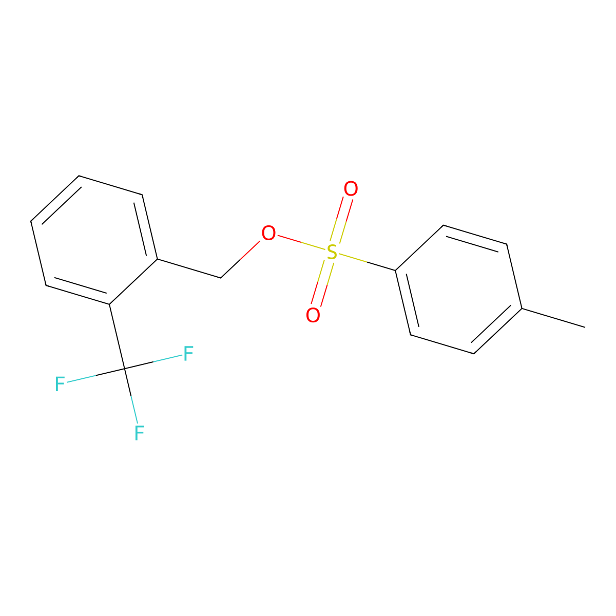 [2-(Trifluoromethyl)phenyl]methyl 4-methylbenzene-1-sulfonate molecular structure, CAS 1403684-66-1
