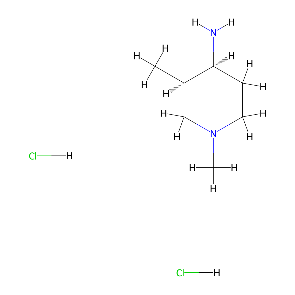 cis-1,3-Dimethyl-4-piperidinamine dihydrochloride molecular structure, CAS 1403689-60-0