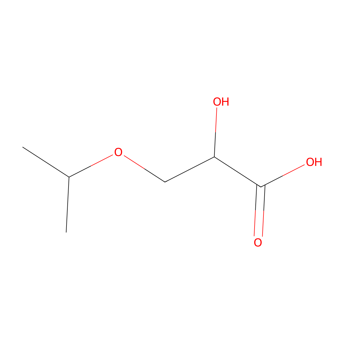(S)-2-hydroxy-3-isopropoxypropanoic acid molecular structure, CAS 140370-99-6
