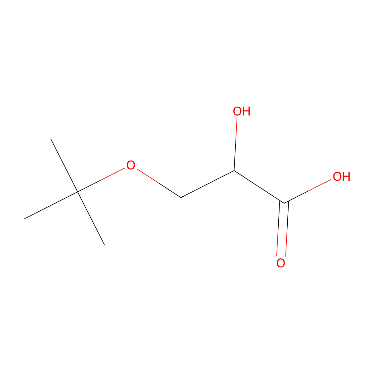 (S)-3-(tert-Butoxy)-2-hydroxypropanoic acid molecular structure, CAS 140371-02-4