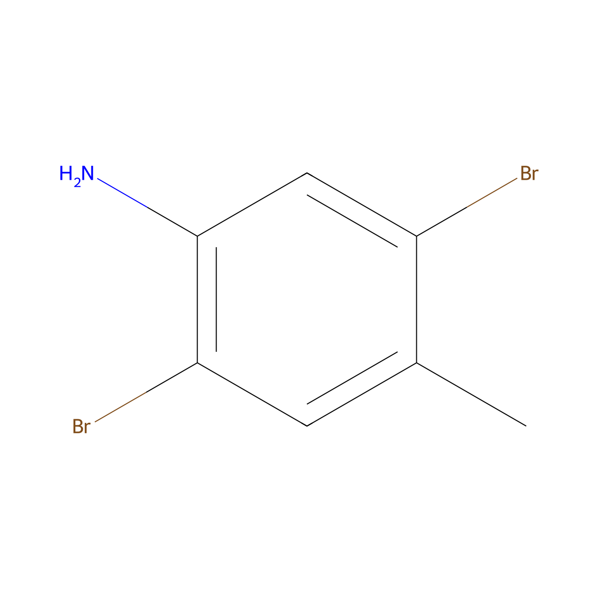 2,5-Dibromo-4-methylaniline molecular structure, CAS 140373-62-2