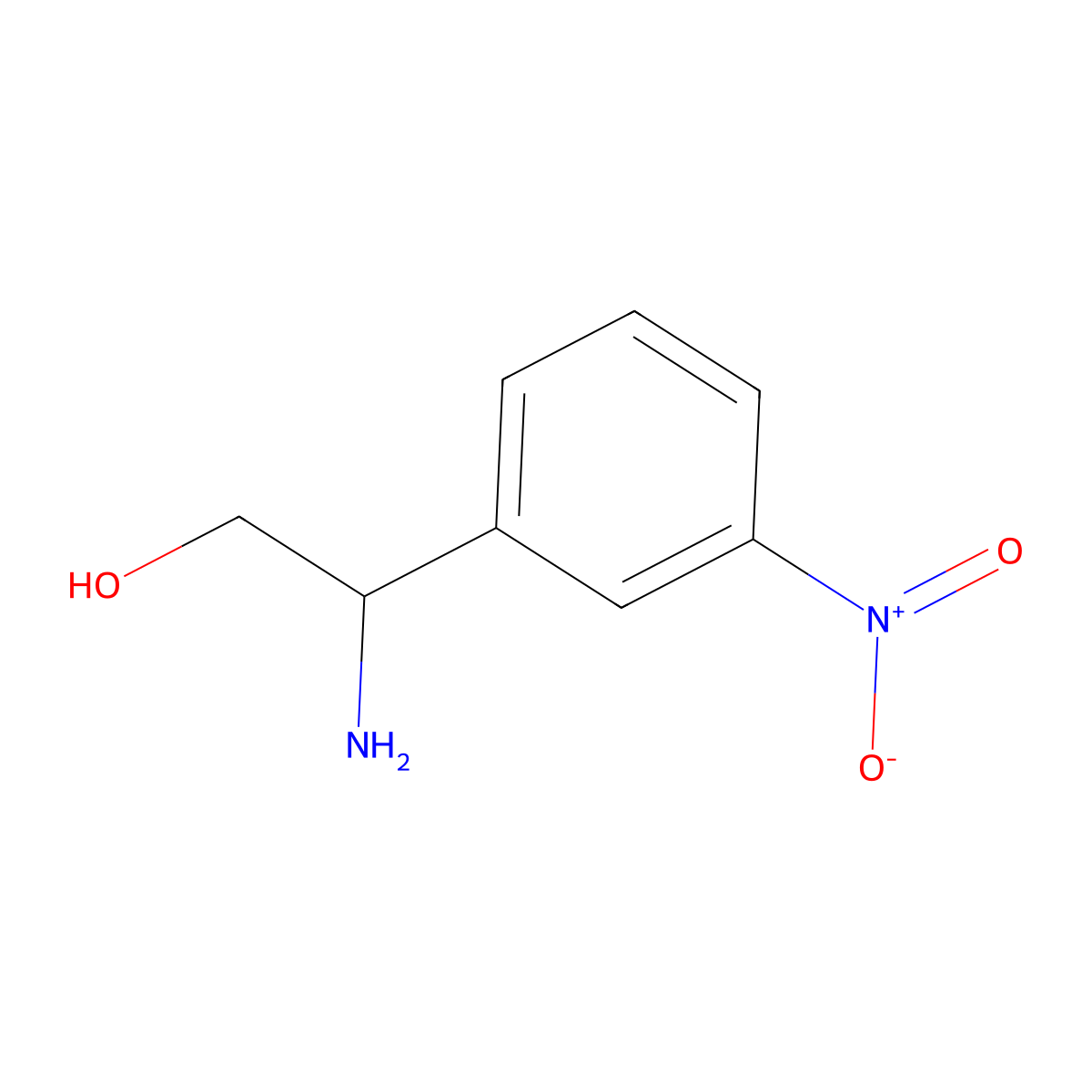 2-Amino-2-(3-nitrophenyl)ethan-1-ol molecular structure, CAS 140373-78-0