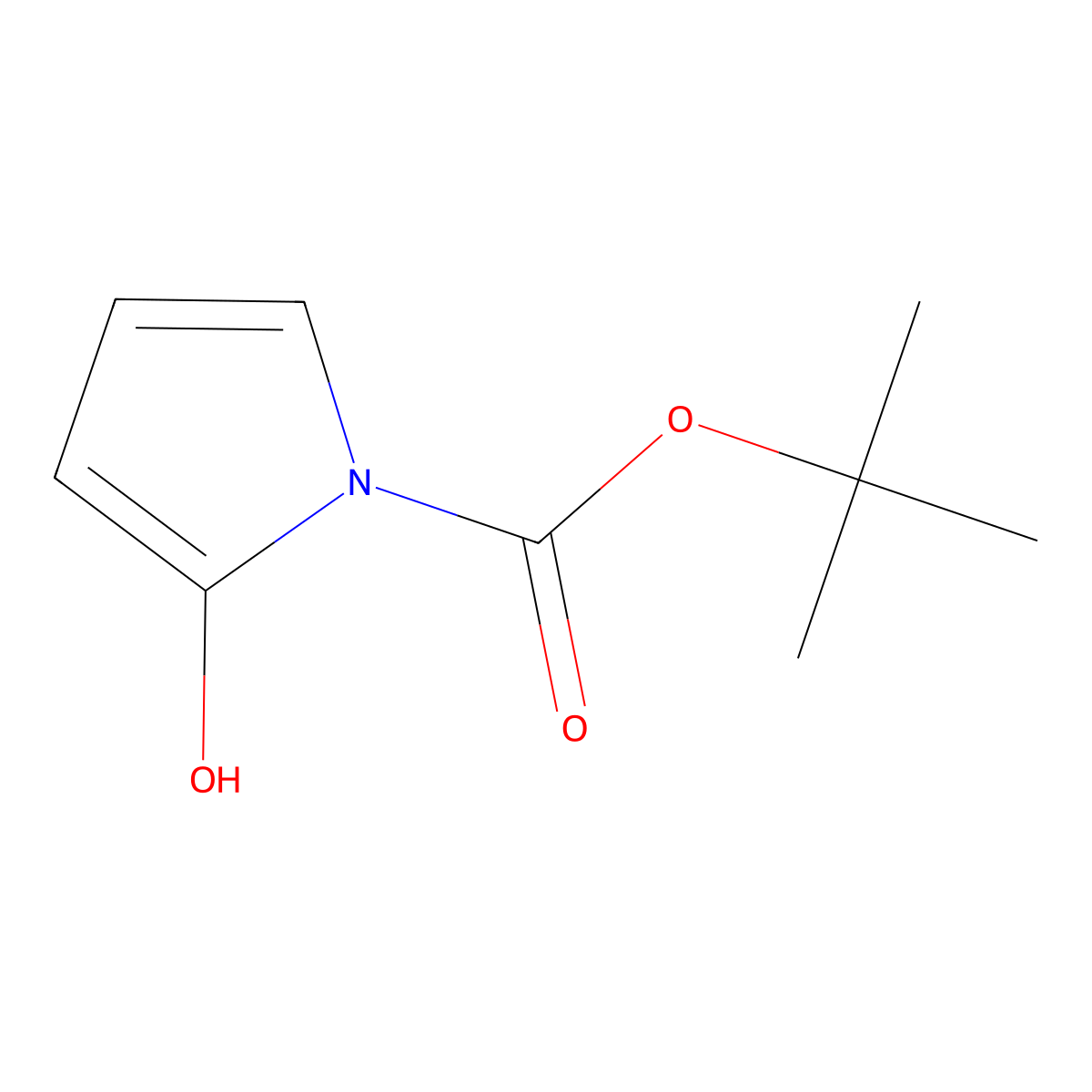 tert-butyl 2-hydroxy-1H-pyrrole-1-carboxylate molecular structure, CAS 1403739-50-3