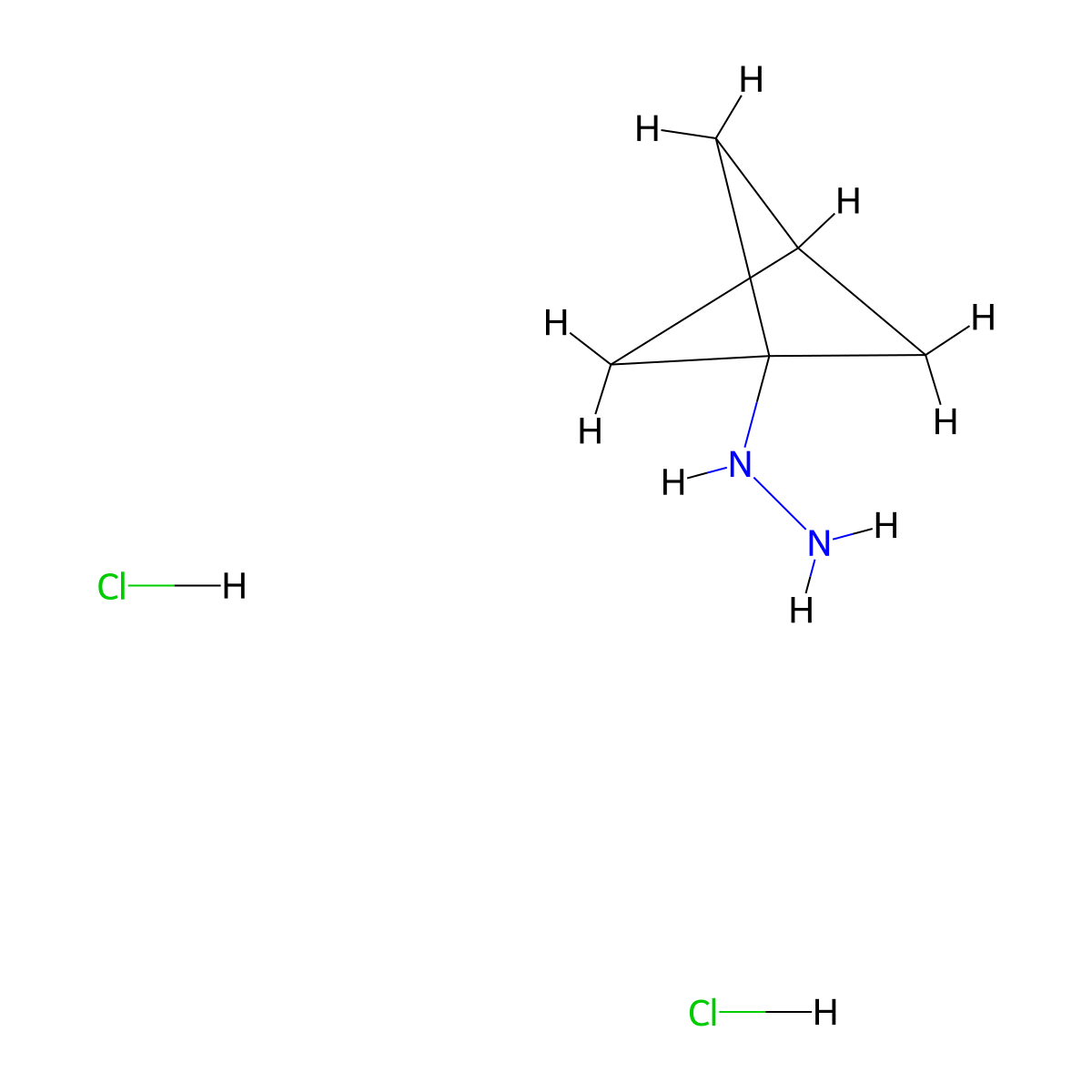 Bicyclo(1.1.1)pentan-1-ylhydrazine dihydrochloride molecular structure, CAS 1403746-38-2