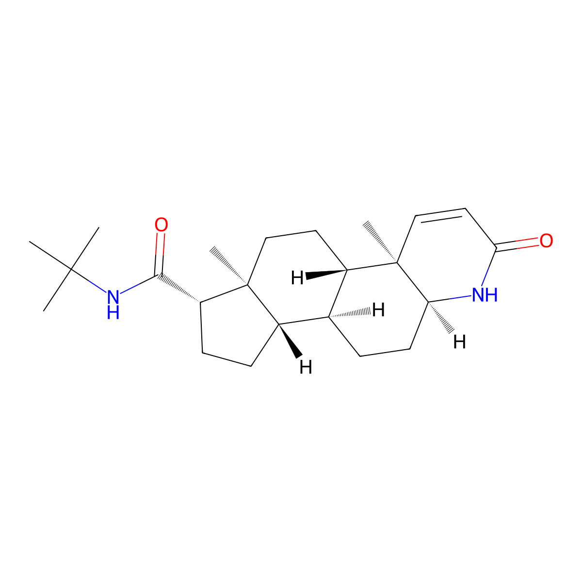5beta-Finasteride molecular structure, CAS 140375-22-0