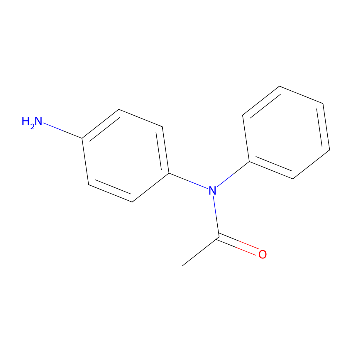 N-(4-Aminophenyl)-N-phenylacetamide molecular structure, CAS 140375-26-4