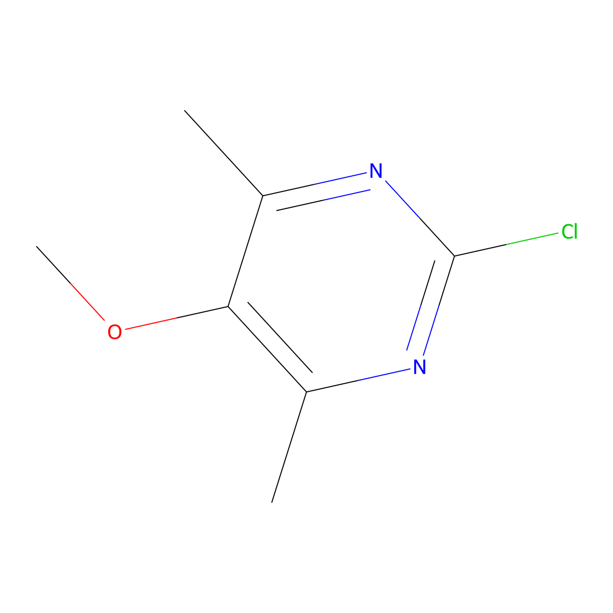 2-Chloro-5-methoxy-4,6-dimethylpyrimidine molecular structure, CAS 1403759-64-7