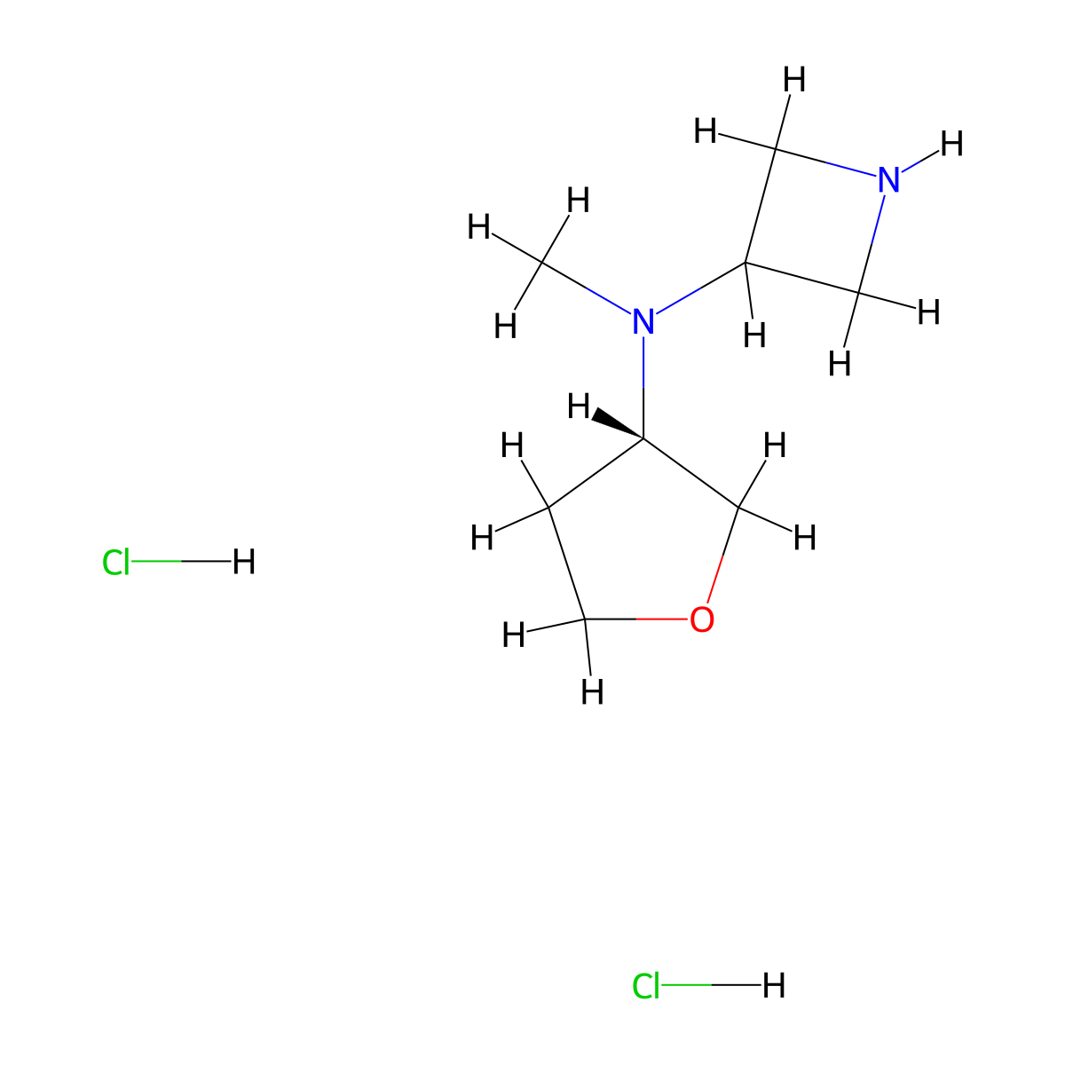 (S)-N-Methyl-N-(tetrahydrofuran-3-yl)-azetidin-3-amine dihydrochloride molecular structure, CAS 1403763-24-5