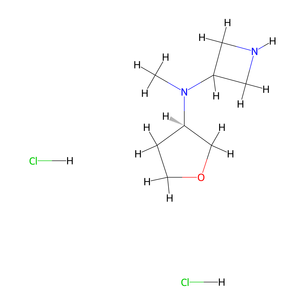 (R)-N-Methyl-N-(tetrahydrofuran-3-yl)-azetidin-3-amine dihydrochloride molecular structure, CAS 1403763-30-3