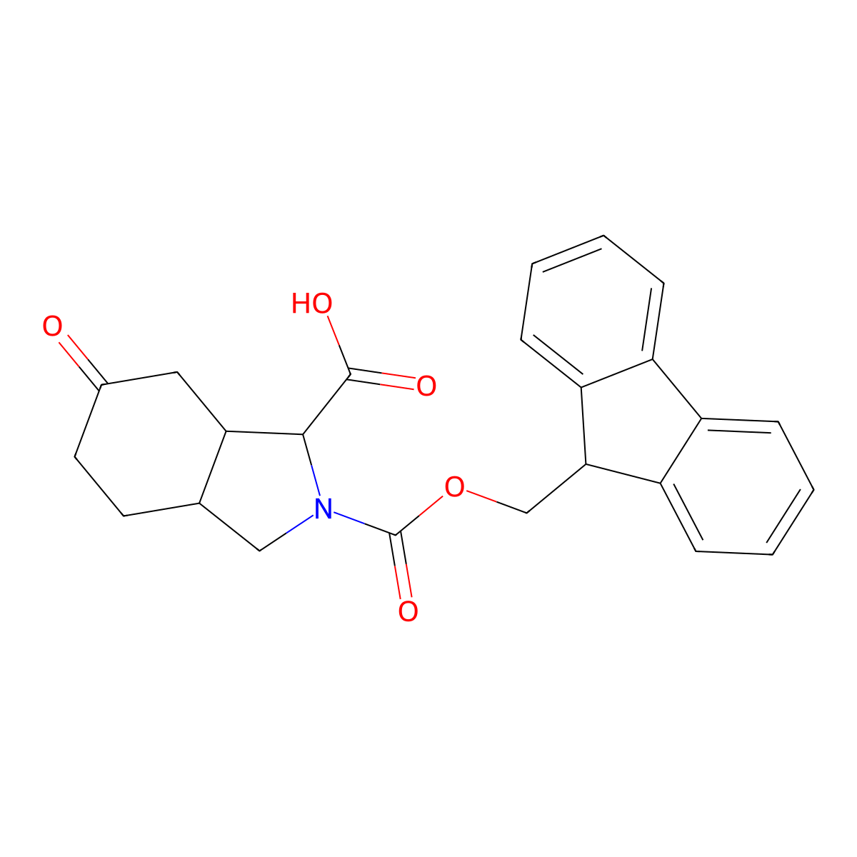 2-Fmoc-6-oxo-octahydro-isoindole-1-carboxylic acid molecular structure, CAS 1403766-55-1
