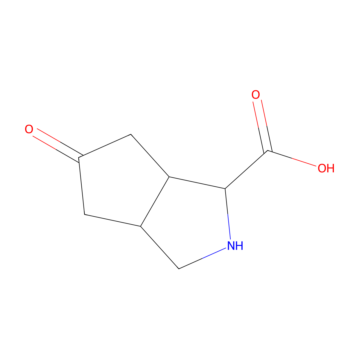 5-Oxo-octahydro-cyclopenta[c]-pyrrole-1-carboxylic acid molecular structure, CAS 1403766-56-2