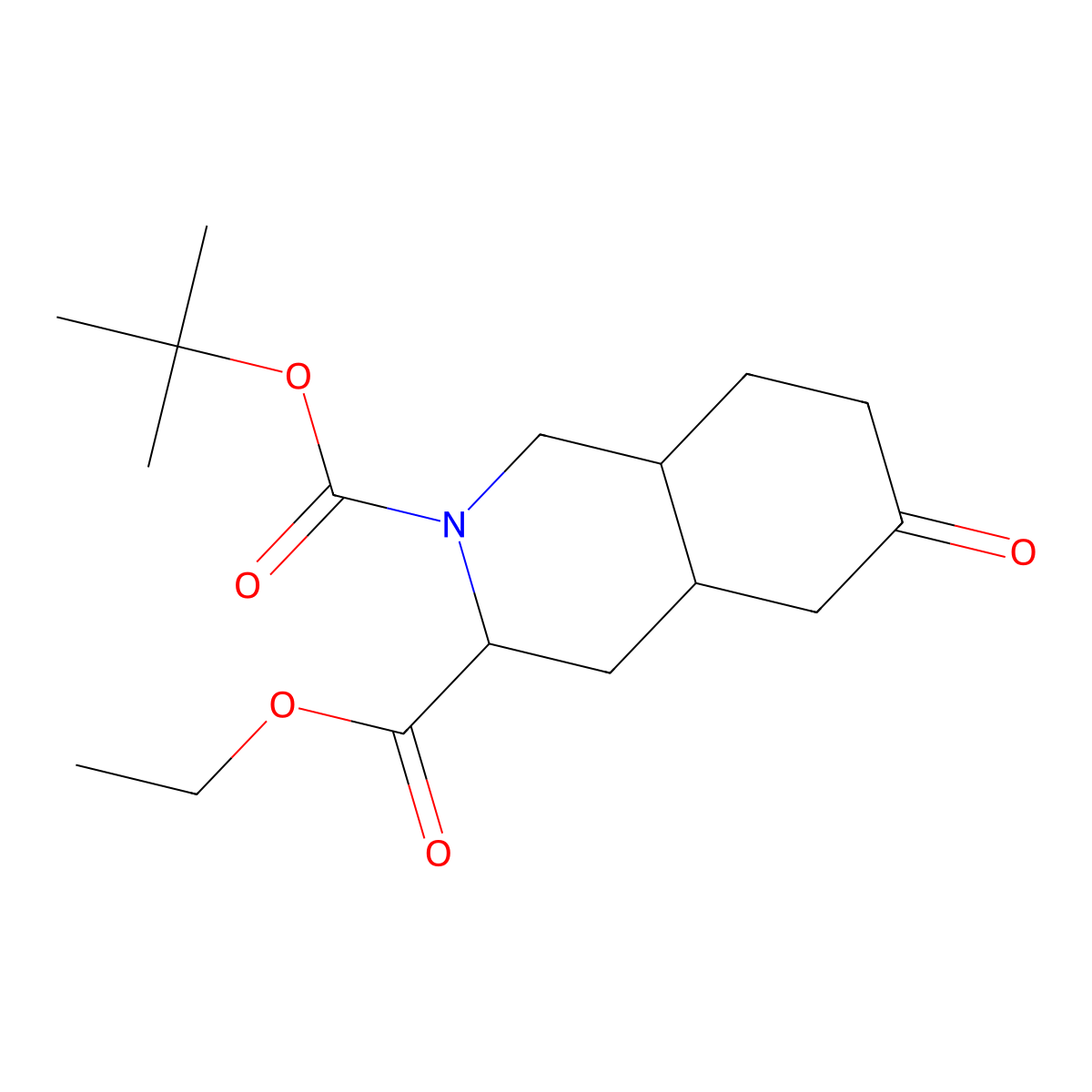 Ethyl 2-Boc-6-oxo-octahydro-isoquinoline-3-carboxylate molecular structure, CAS 1403766-62-0