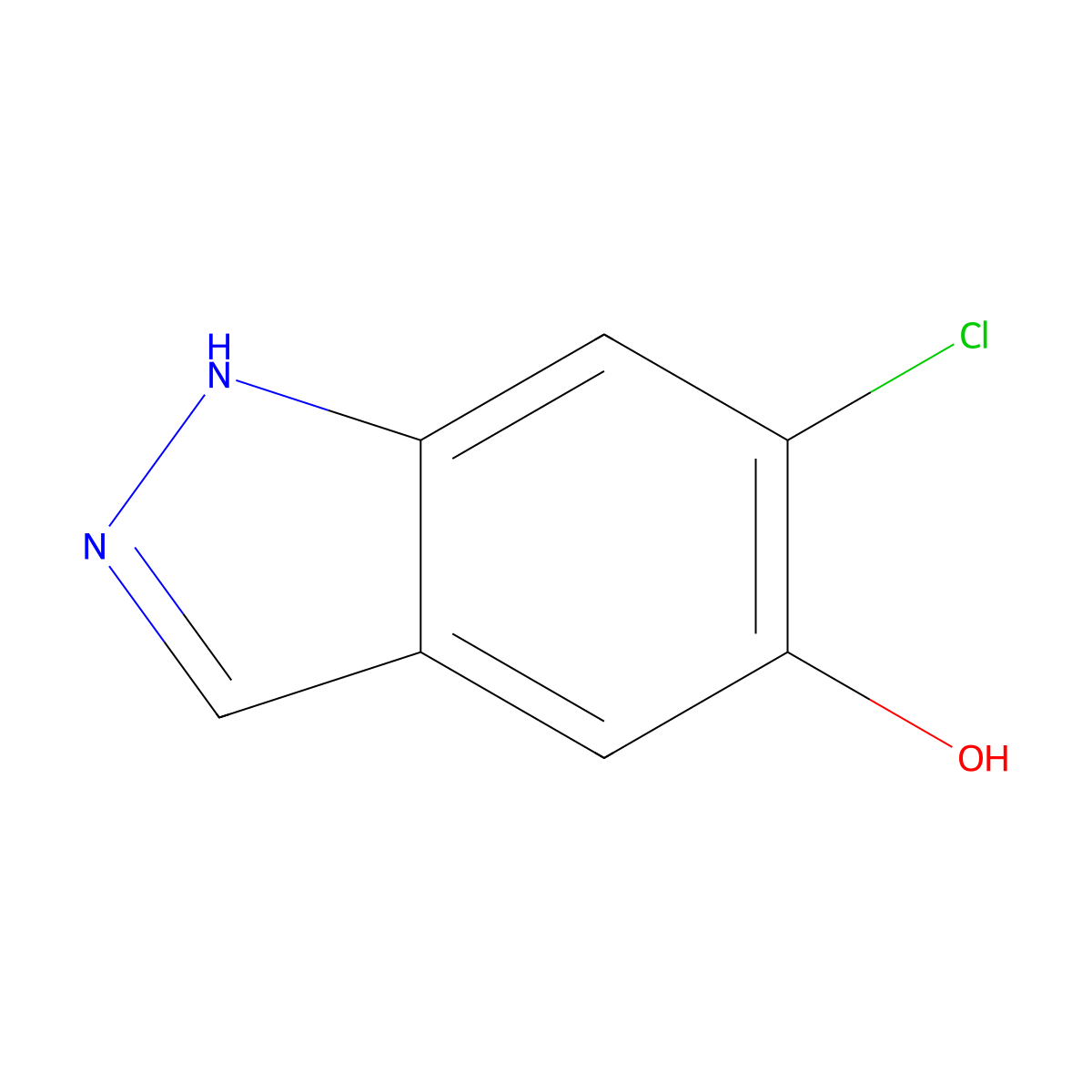 6-Chloro-5-hydroxy-1H-indazole molecular structure, CAS 1403766-67-5