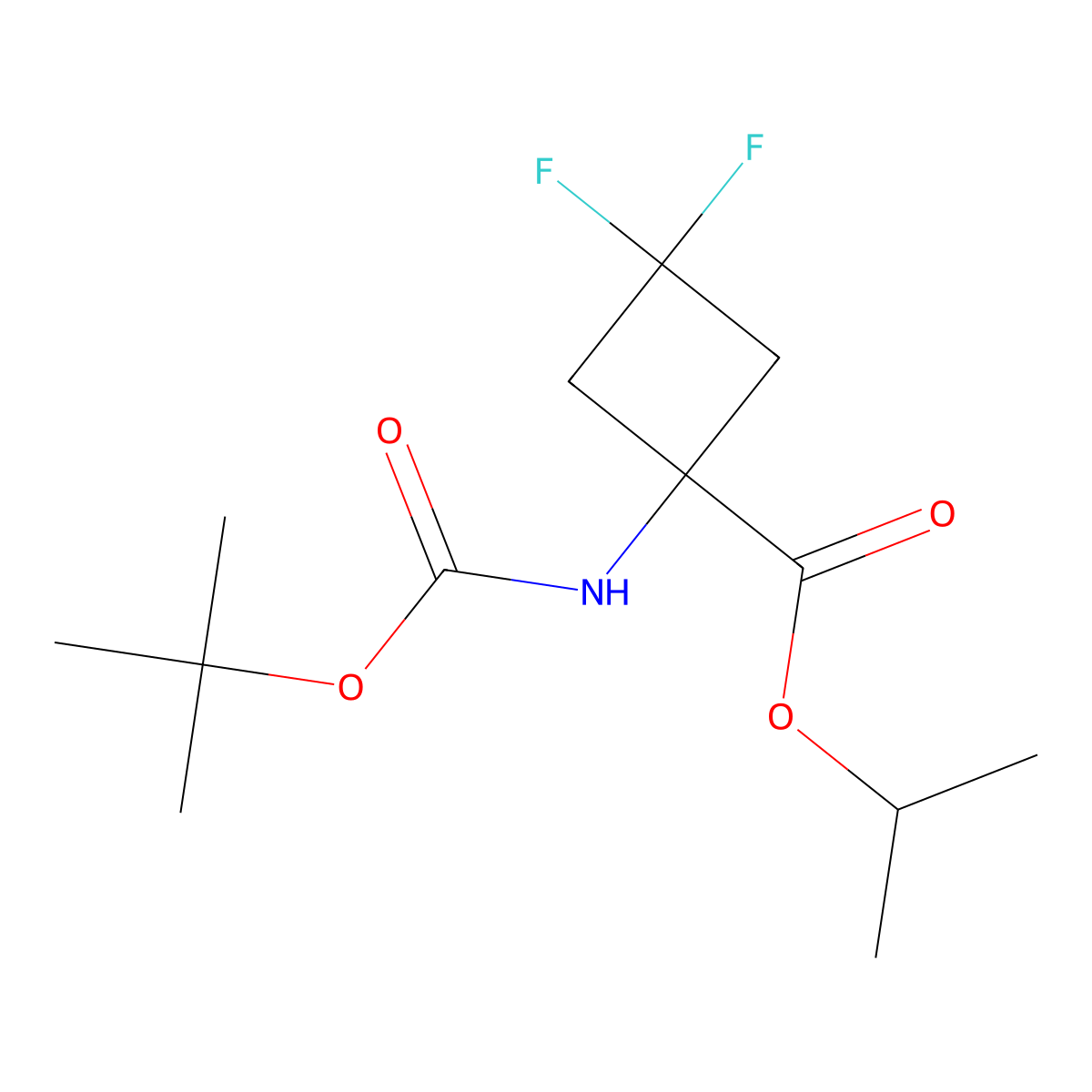 Isopropyl 1-(Boc-amino)-3,3-difluoro-cyclobutanecarboxylate molecular structure, CAS 1403766-72-2