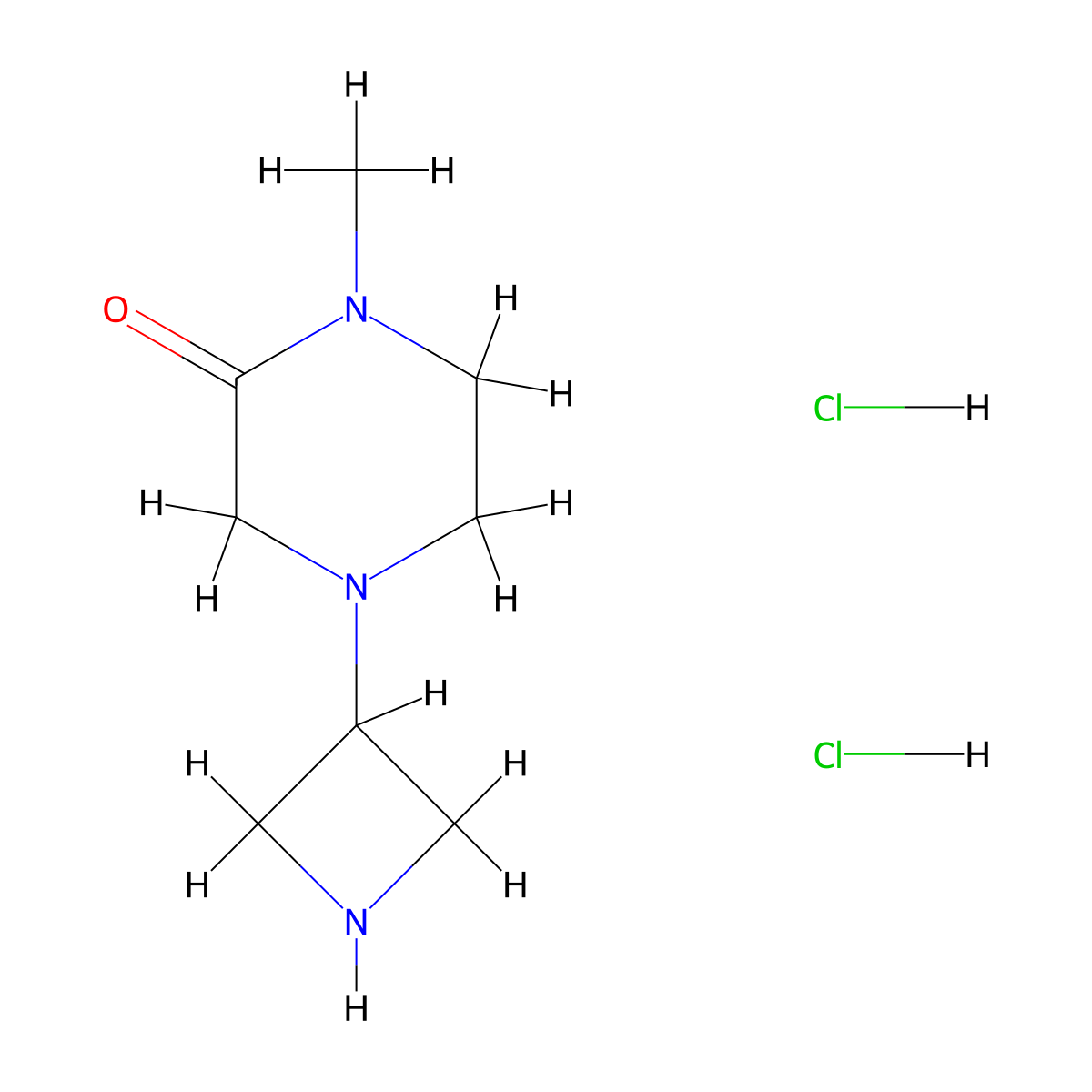 4-(Azetidin-3-YL)-1-methylpiperazin-2-one dihydrochloride molecular structure, CAS 1403766-76-6