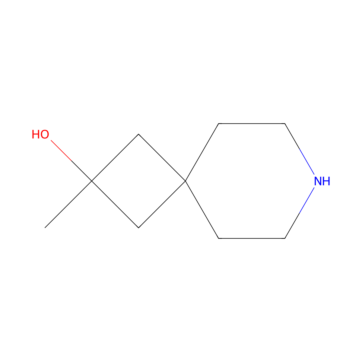 2-Methyl-7-azaspiro[3.5]nonan-2-OL molecular structure, CAS 1403766-77-7