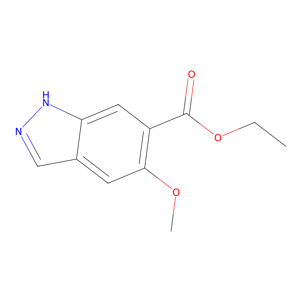 ethyl 5-methoxy-1H-indazole-6-carboxylate molecular structure, CAS 1403766-78-8