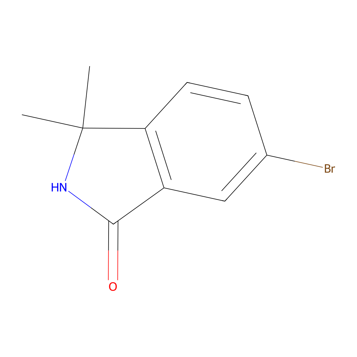 6-bromo-3,3-dimethyl-2,3-dihydro-1H-isoindol-1-one molecular structure, CAS 1403766-79-9