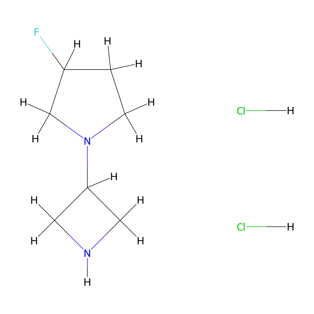 1-(Azetidin-3-yl)-3-fluoropyrrolidine dihydrochloride molecular structure, CAS 1403766-81-3